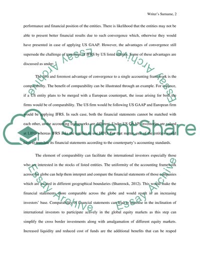 Convergence between GAAP and IFRS