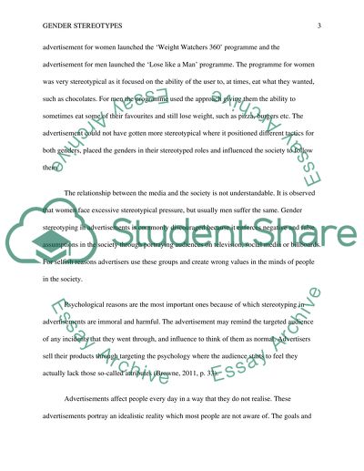 Use of Gender Stereotypes in Advertising