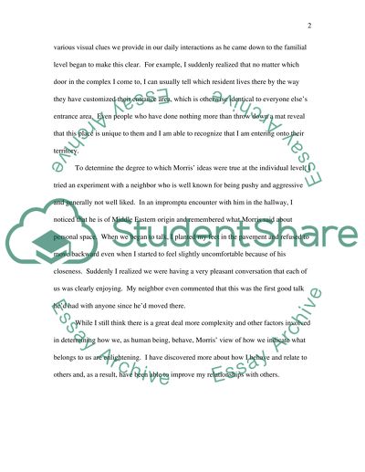 Desmond Morris reaction