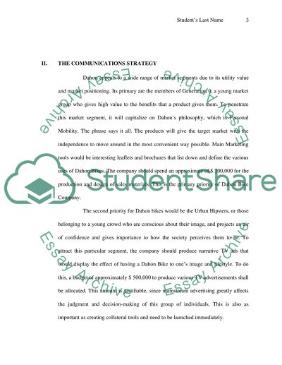 Communication Strategy of Dahon Folding Bikes