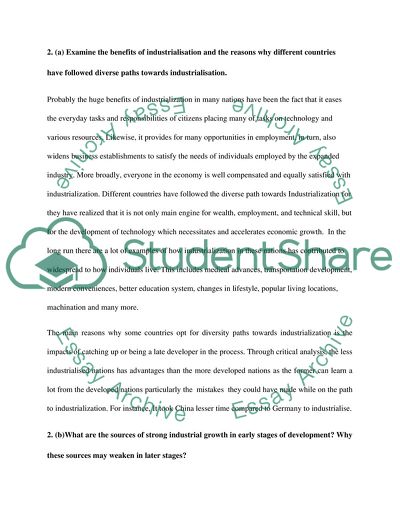 Significant Economic Growth without Urbanisation