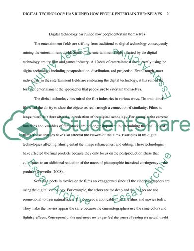 Digital Technology Has Ruined How People Entertain Themselves