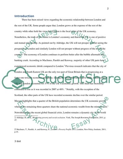 The economic performance of London compared to that of the rest of the UK since 2000