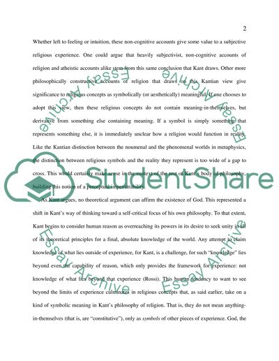 Religious Concepts in a Kantian Philosophy