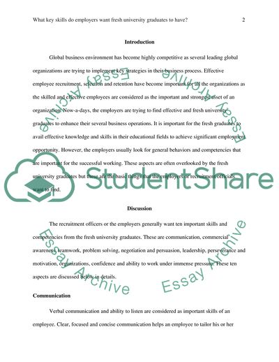 What Key Skills Do Employers Want Fresh University Graduates to Have