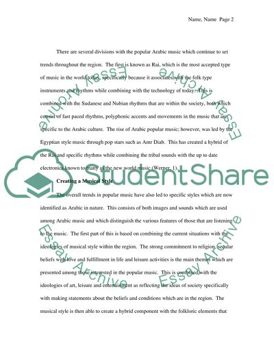 Trends in Arabic Music