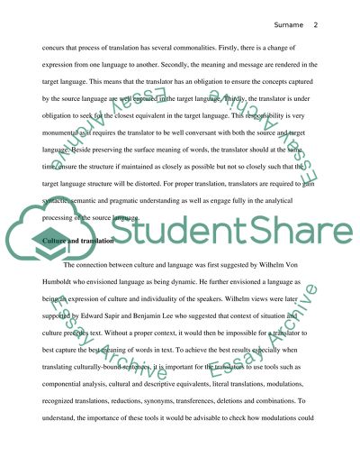 Influence of Culture on the Translation Process