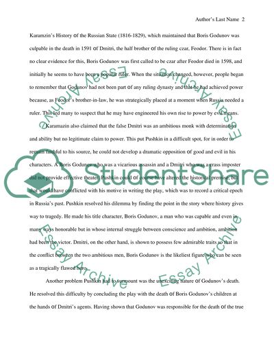 How Does Pushkin Convey Guilt of Godunov