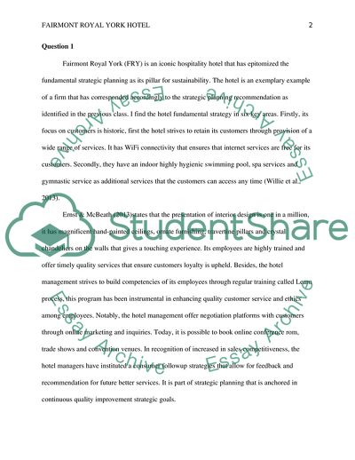 Analysis of Fairmont Royal York Hotel