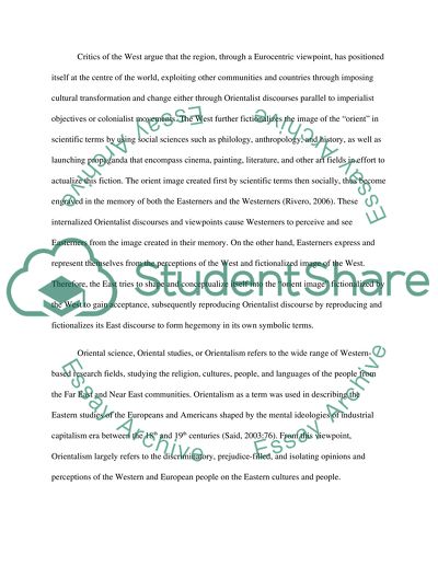 Orientalism and Self-Orientalism in the Media