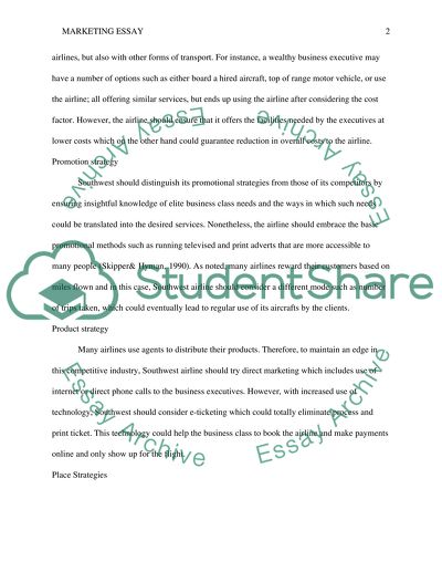 Pricing strategy of Southwest airline in the US