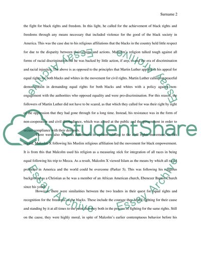 Martin L. King and Malcolm X