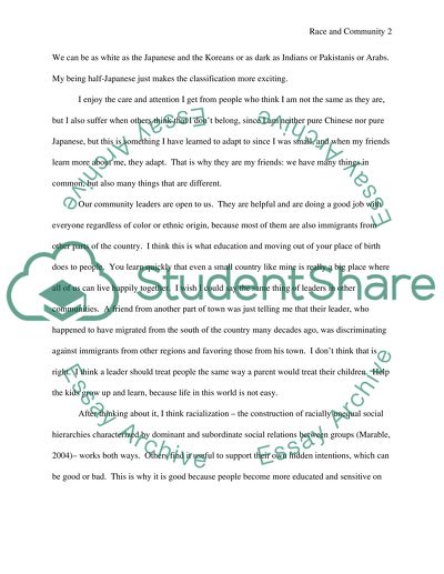 Race and My Community