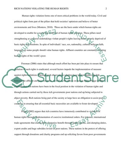 Are rich nations violating the human rights of the worlds poor If so, how