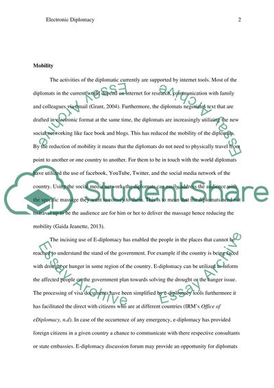 Electronic Diplomacy