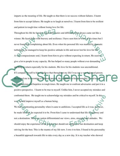 My Teacher as an Influential Personality for Me