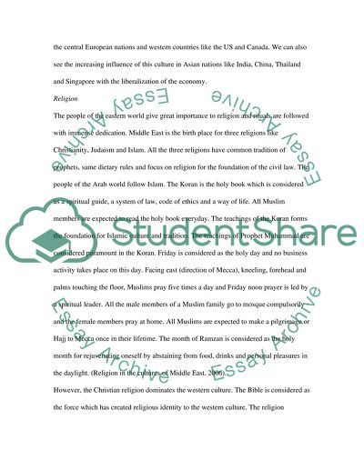 Western and Eastern Culture: Similarities and Differences