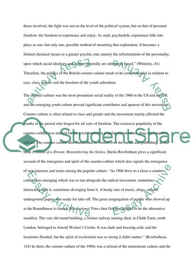 Politics of the Counter-culture in Relation to Class and Gender