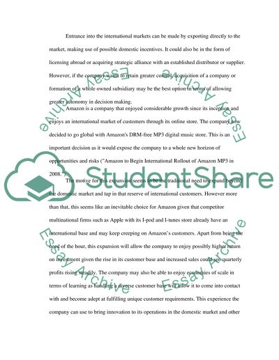 International Strategy