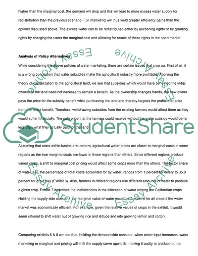 California Water Pricing