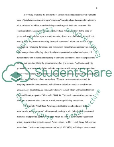 The Economic Significance of the Commerce Clause