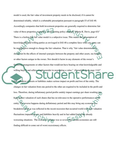 Fair Value vs. Historical Cost