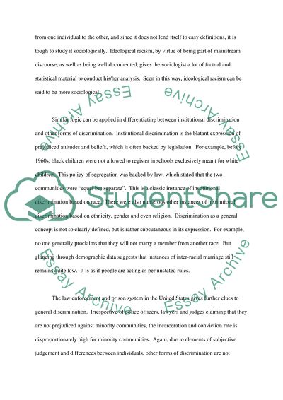 Ideological Racism vs Prejudice