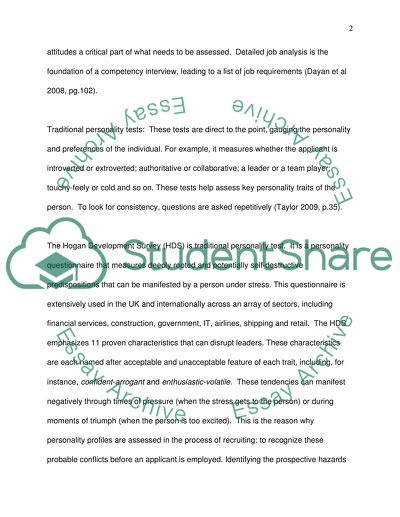 The Recruitment Selection Tools