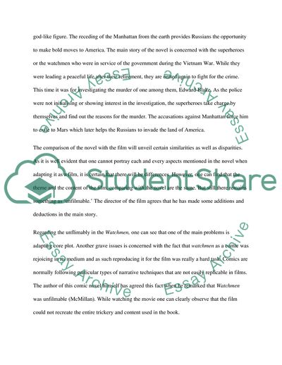 Watchmen by Zack Snyder - Comparison of the Novel and Its Film Adaptation