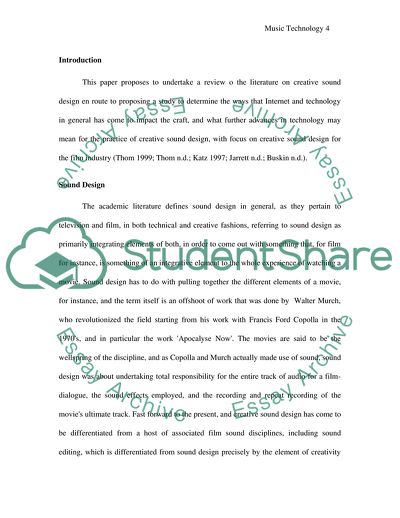 Sound Design for Movies