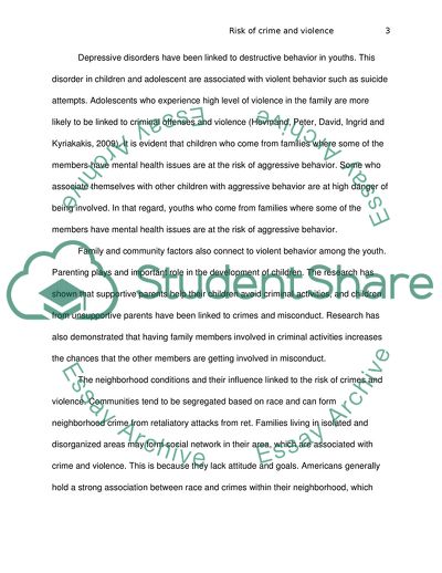 Risk of Crime and Violence