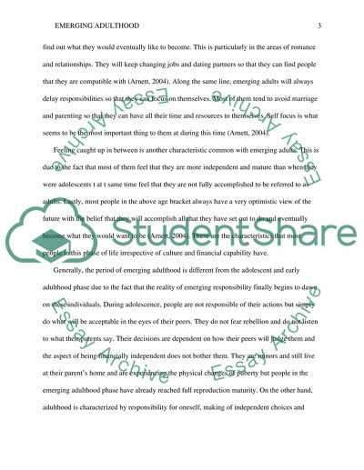 Growth and Development in Emerging Adulthood