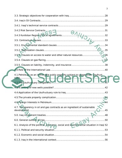 Legal Regulatory Framework of Iraqi Oil