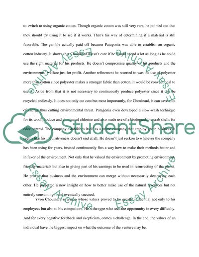 Yvon Chouinards Values and How it Affected the Patagonia Company