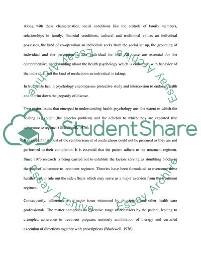 Management of Adherence to the Treatment Regimen