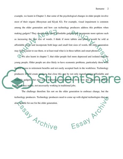 Digital Divide between the Younger and Older Generation