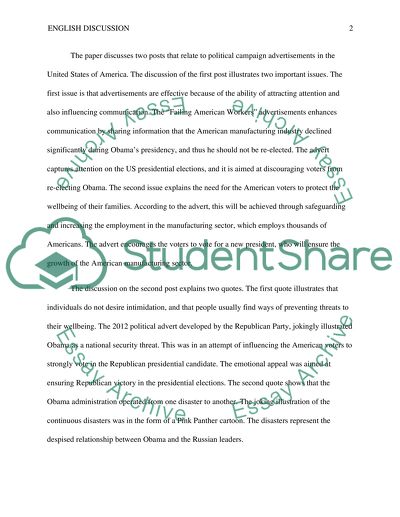 Political Campaign Advertisements in the United States of America