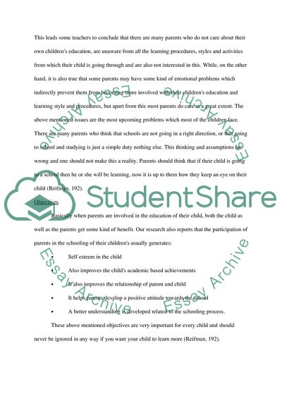 Involving Parents in Educating the Kids