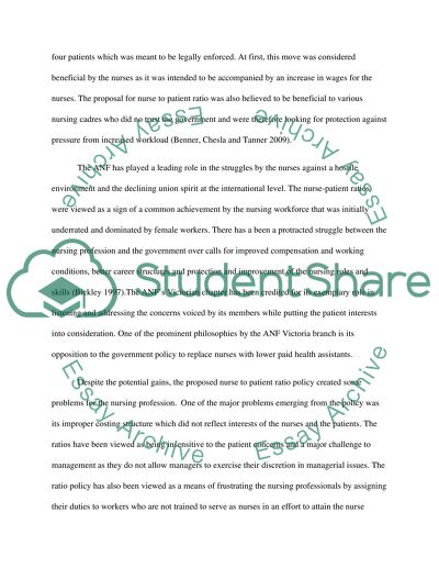 Industrial Action by the Australian Nurses Federation (ANF): Challenges and Gains