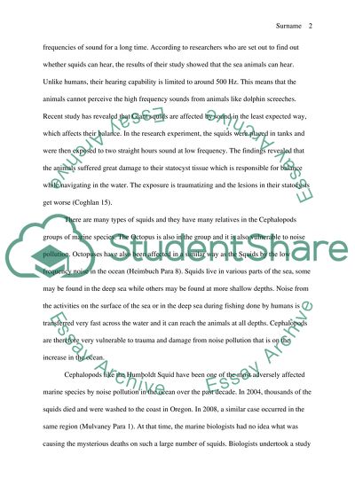 Noise Pollution in the Ocean