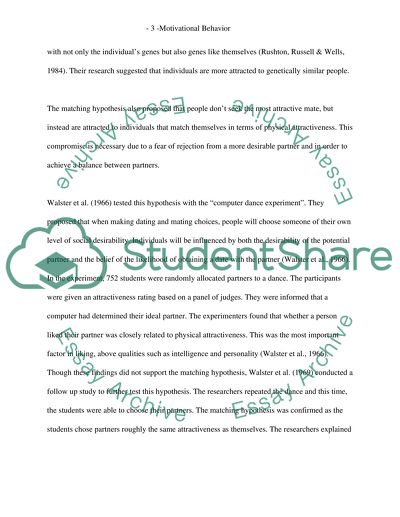 Motivational Behavior