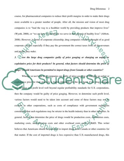 Drug Dilemmas in the United States