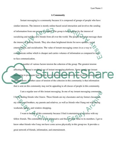 Social Interaction in Community