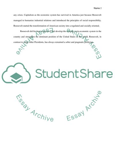 Describe and explain the most important contributions of FDR to the history of the United States