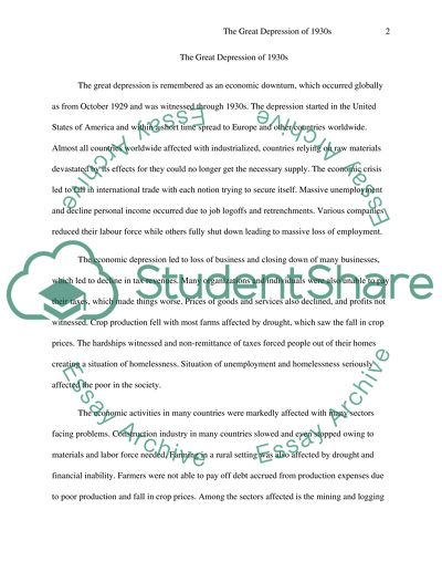 Capitalism and the Great Depression of the 1930s