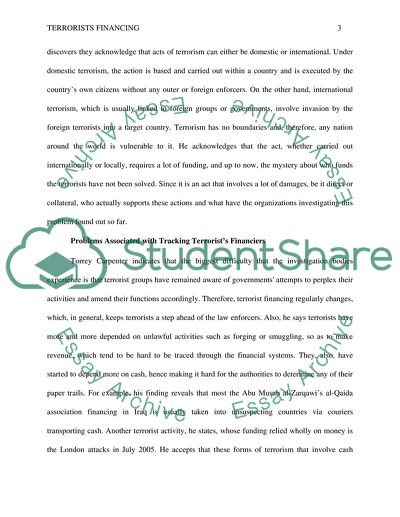 Problems with Tracking Terrorists Financing