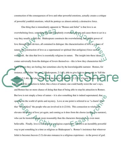 Rome and Juliet as a Rebuke of Youth and Passion