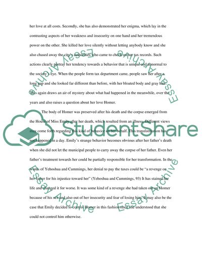 A rose for emily- see notes