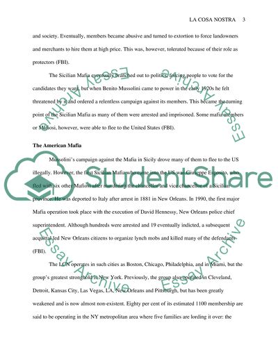 La Cosa Nostra: The Beginning