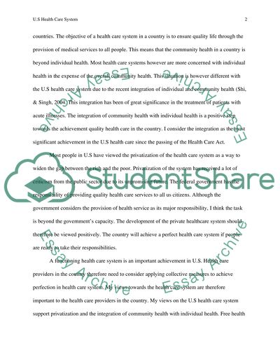 U.S. Health Care System